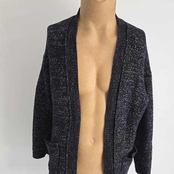 Roots Black and White Flecked Knit Cardigan - Picture 2 of 8